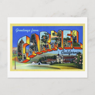Vintage Greetings from Carmel, California Vykort