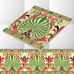 Vintage Grekiska Frieze Mönster Kakelplatta<br><div class="desc">Detta är ett digitalt utökat tryck som härletts från en antika grekiska vintagar för att framställa frys. Du kan anpassa bakgrunden till färg.</div>