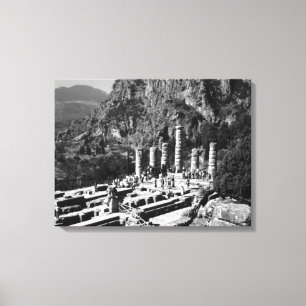 Vintage Grekland Delphi Apollo Temple Canvastryck