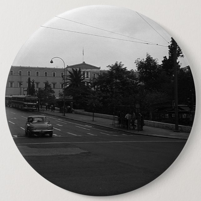 Vintage Grekland Delphi Old palace Aten 1970 Knapp (Framsida)