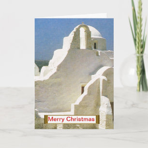 Vintage Grekland, Myconos, grekisk ortodoxkyrka Helgkort