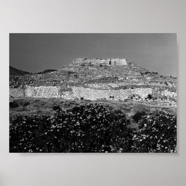 Vintage Grekland Översikt över Mycenae acropolis i Poster (Framsidan)
