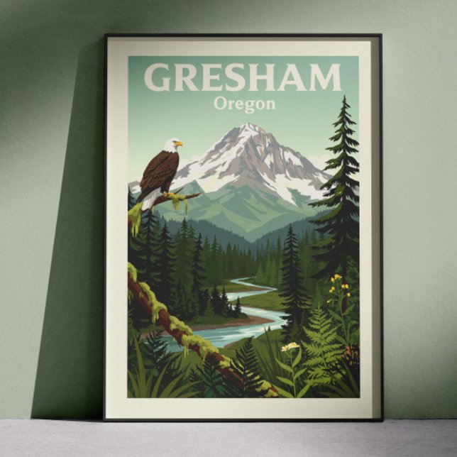 Vintage Gresham Oregon Poster (Skapare uppladdad)