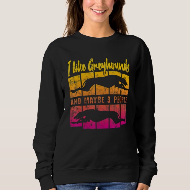 Vintage Greyhound Dog Sunset T Shirt (Framsida)