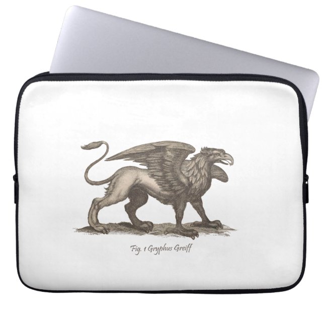 Vintage griffin (gryphus greiff) illustration. laptop sleeve (Framsidan)