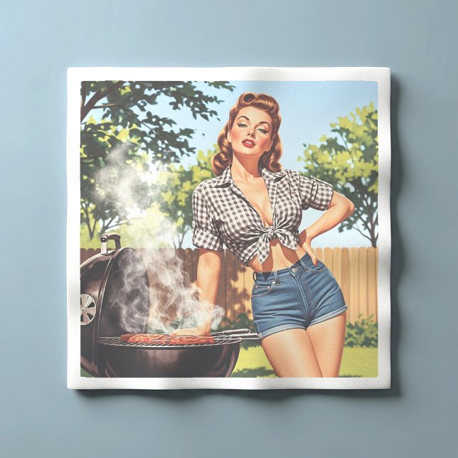Vintage Grill Pin-up Pappersservett (Skapare uppladdad)