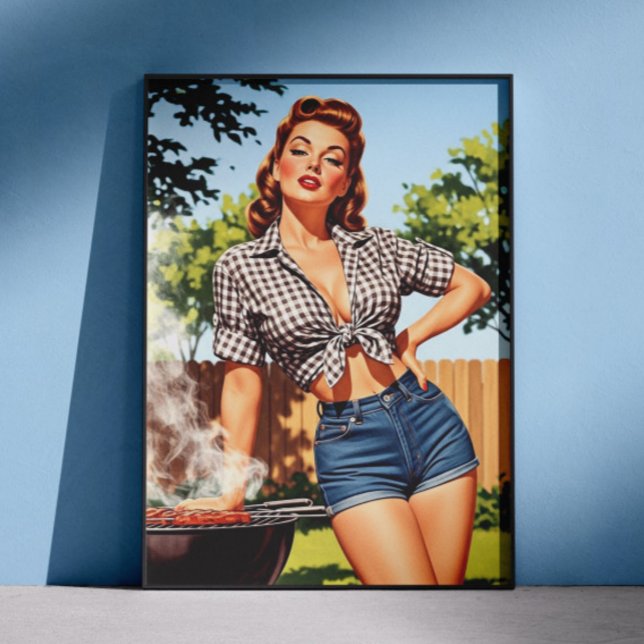Vintage Grill Pin-up Poster (Skapare uppladdad)
