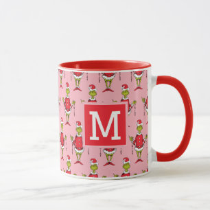 Vintage Grinch jul Lägg till din monogram Mugg
