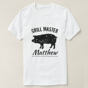 Vintage gris logotyp BBQ t skjorta för grillverks Shirt