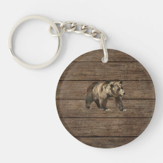 Vintage Grizzly Bear Acrylic Keychain