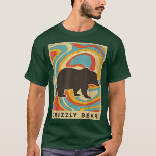 Vintage Grizzly Bear Älskare Animal Retro Stil T Shirt
