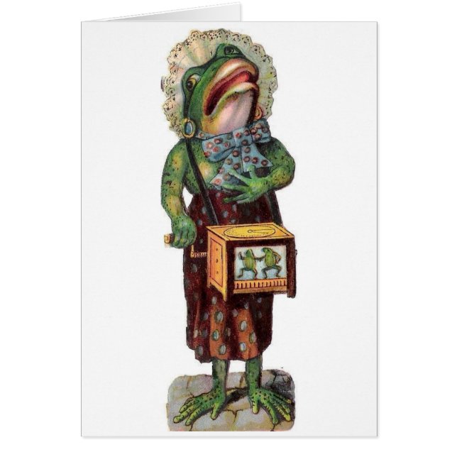 Vintage - grodaorganGrinder, Hälsningskort (Framsidan)