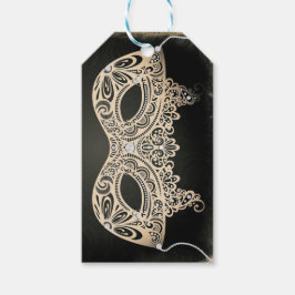 Vintage grön pärla maskeradmask söta 16-fest presentetikett