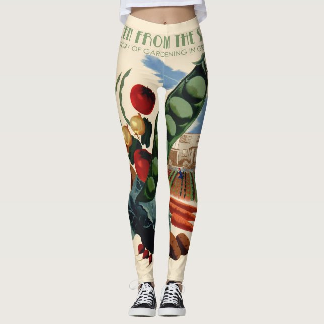Vintage Grönbokskonst Leggings (Framsida)