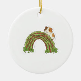 Vintage grönsak regnbåge marsvin St.Patricks dag Julgransprydnad Keramik
