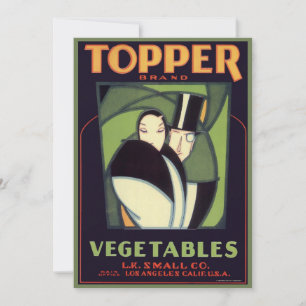 Vintage grönsaksetikett, Art Deco-romantik