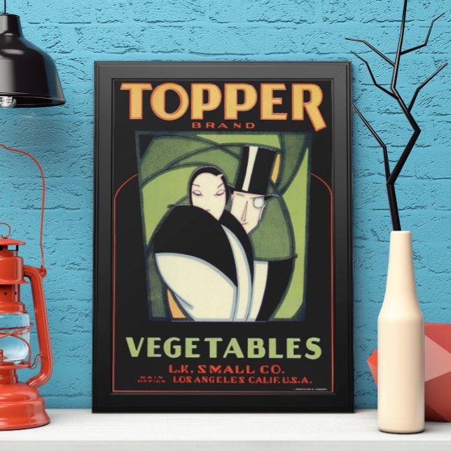 Vintage grönsaksetikett, Art Deco-romantik Poster (Skapare uppladdad)