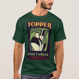 Vintage grönsaksetikett, Art Deco-romantik Tee Shirt