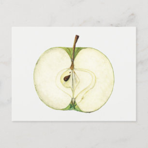 Vintage Grönt Apple Fruktmålning Vykort