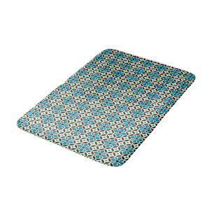 Vintage Grönt Beige Barcelona Star Tile Geometric Badrumsmatta