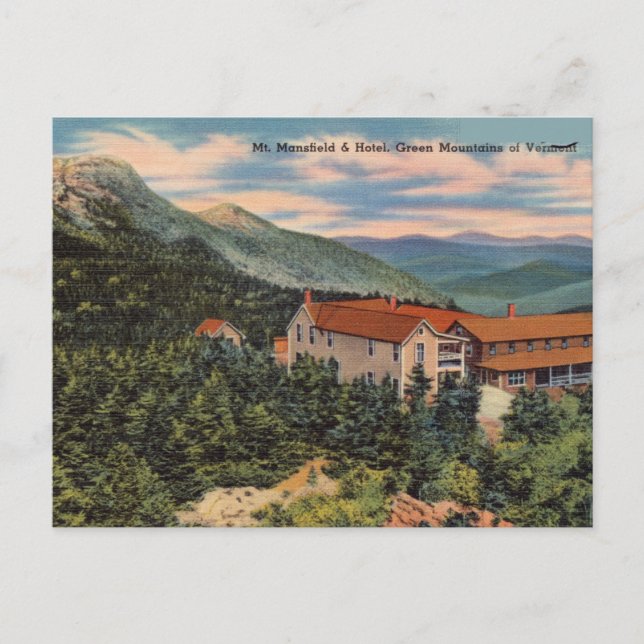 Vintage, Grönt bergen Vermont Vykort (Framsida)