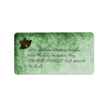 Vintage Grönt Bröllop Adressetiketter
