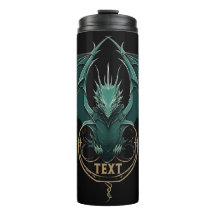 Vintage Grönt Dragon Elegance