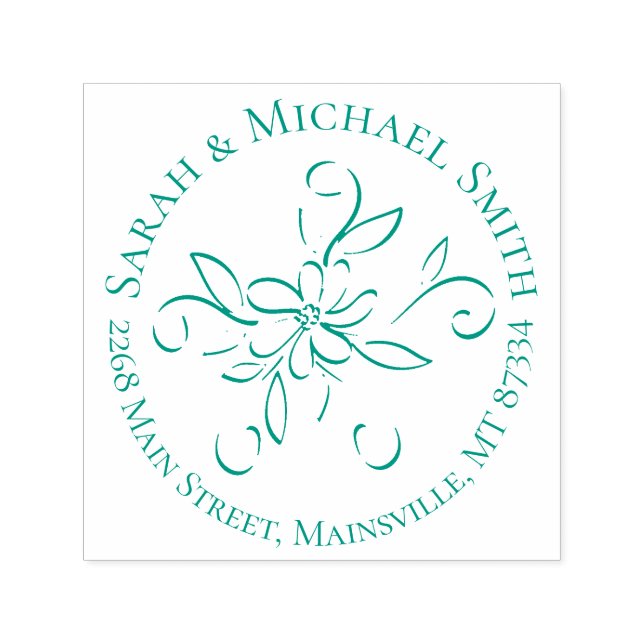 Vintage Grönt Födelsemeddelande Kön Neutral Självfärgande Stämpel (Design)