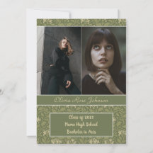 Vintage Grönt Honeysuckle Flowers Photo Studenten