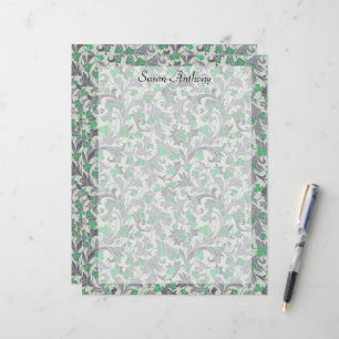 Vintage Grönt Ivy Vines Growing on Trellis Papper