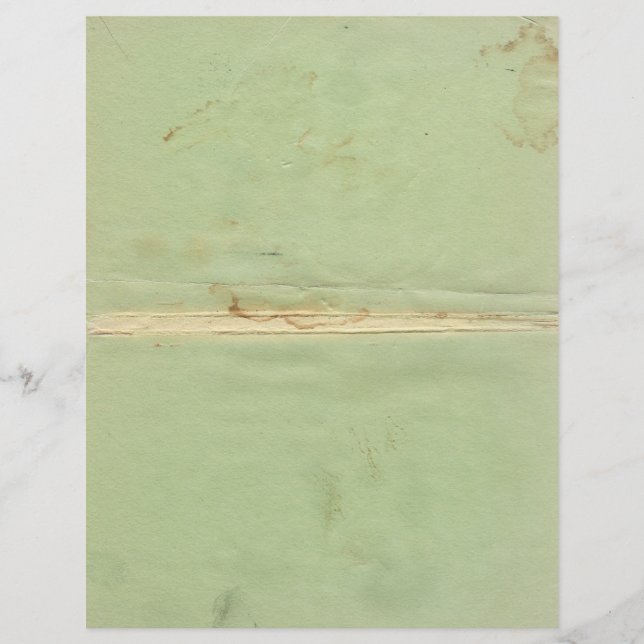 Vintage Grönt Papper Letterhead (Framsida)