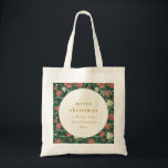 Vintage Grönt Red Blommigt Anpassningsbar God jul Tygkasse<br><div class="desc">Vintage Grönt Röd Blommigt MUT Anpassningsbar God jul från tobag</div>