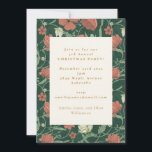 Vintage Grönt Red Blommigt-Julfesten Juli Inbjudningar<br><div class="desc">Vintage Grönt Röd Blommigt Mute Anpassningsbar Julinbjudan till Julfest i</div>