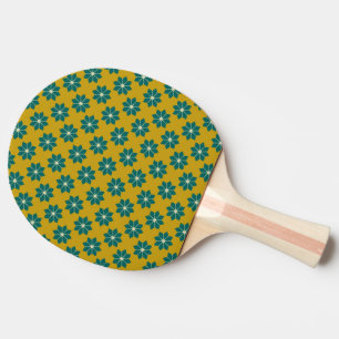Vintage Grönt Södra Frankrike Flower Mönster Pingisracket