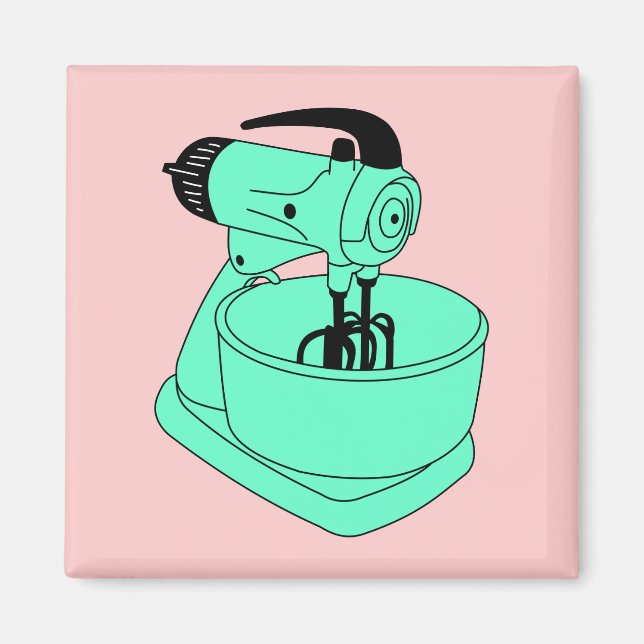 Vintage Grönt Solstråleblandare Magnet (Framsidan)