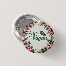 Vintage grönt veganskt logoblad av Bearnd Knapp