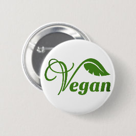 Vintage grönt veganskt logoblad av Bearnd Knapp