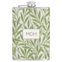 Vintage Grönt Willow Löv Monogram Fickplunta