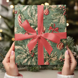 Vintage-Grönten Jul & Red Presentpapper<br><div class="desc">Ge dina gåvor klassiskt helgdag med den här Grönten Mönster och Röda skålen Papper. Den här nostalgiska designen har ett lekfullt "tiweet"-motiv, fyllt med vintage-inspirerade helgdag i festive grönt och röda toner. Perfekt för att lägga till en reflexkänsla i julens firande, denna inslagna papper släcker värme och charm, skapar varje...</div>
