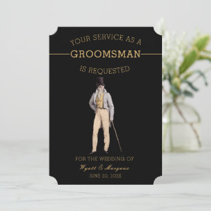 Vintage Groomsman Inbjudningar