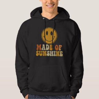 Vintage Groovy Anstrykning: "Made of Sunshine" Ret Hoodie