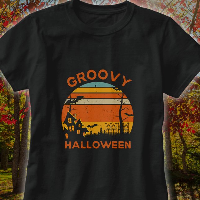 Vintage Groovy Halloween T-Shirt (Skapare uppladdad)