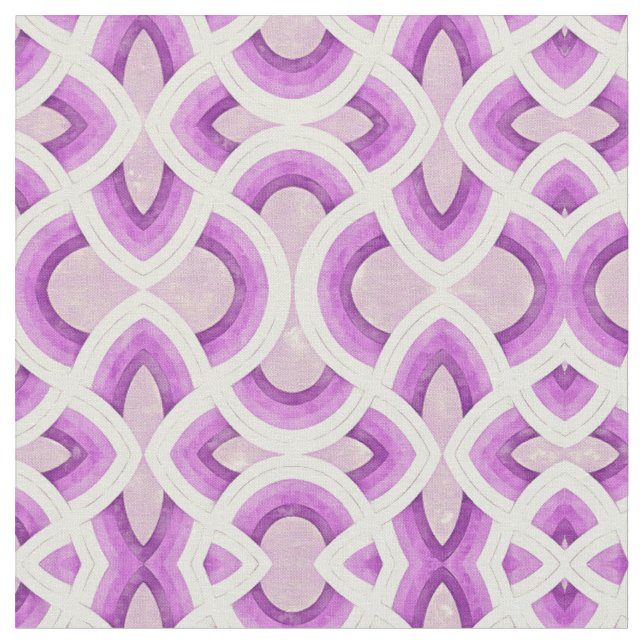 Vintage Groovy Regnbågsmönster i Lila Lilac Tyg (Närbild)