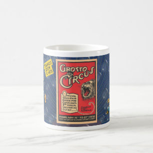 VINTAGE "GROTTO CIRCUS" ILLUSTRATION KAFFEMUGG