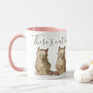 Vintage Grouchy Cats Det finns katthår i mitt kaff Mugg