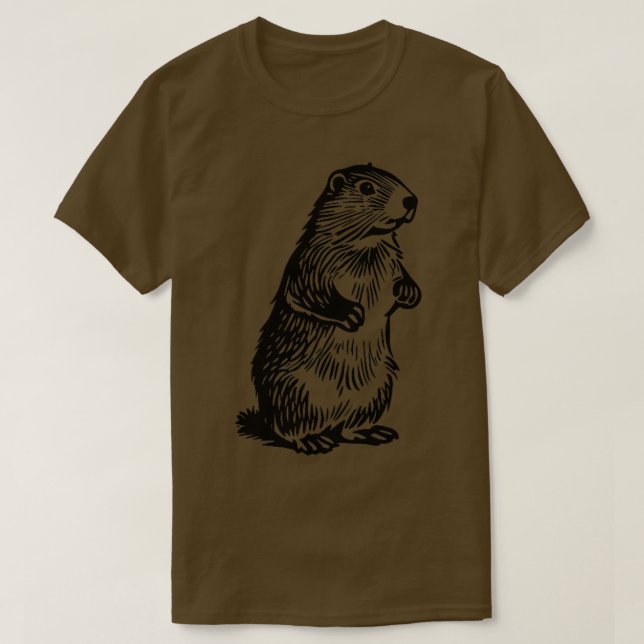 Vintage Groundhog 1 T Shirt (Design framsida)