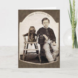 Vintage Groundhog Day Card Helgkort