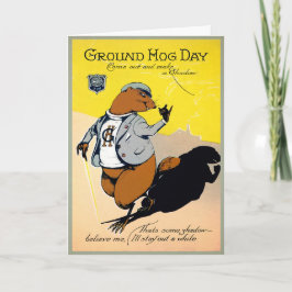 Vintage Groundhog Day Feb 2-kort Helgkort