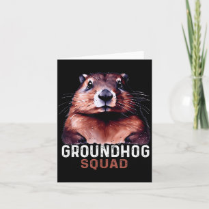 Vintage Groundhog Squad Roligt Groundhog Älskare H Kort