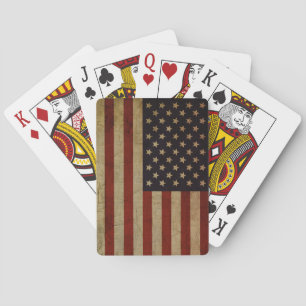 Vintage Grunge American Flagga Casinokort